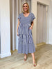 Kalahari Stripe Print Dress - Navy/White