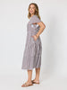 Kalahari Stripe Print Dress - Coffee White