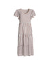 Kalahari Stripe Print Dress - Coffee White