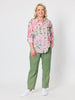 Desert Oasis Floral Print Sheer Shirt - Musk Multi rc&co