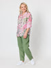 Desert Oasis Floral Print Sheer Shirt - Musk Multi rc&co
