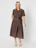 Riviera Spot Print Dress - Coffee White
