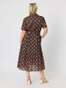 Riviera Spot Print Dress - Coffee White