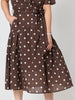 Riviera Spot Print Dress - Coffee White