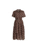Riviera Spot Print Dress - Coffee White