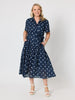 Riviera Spot Print Dress - Navy/White rc&co