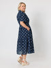 Riviera Spot Print Dress - Navy/White rc&co