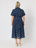 Riviera Spot Print Dress - Navy/White rc&co