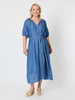Oasis Embroidered Denim Dress - Denim rc&co