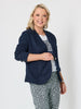 Riviera Linen Knit Blazer - Navy rc&co