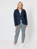 Riviera Linen Knit Blazer - Navy rc&co