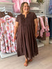 Acacia Cotton Dress - Coffee