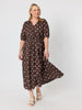 Riviera Cotton Spot Maxi Skirt - Coffee White