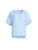 Riviera Relaxed Stripe Top - Pale Blue