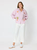 The Palms Embroidered Shirt - Musk White rc&co