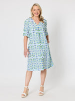 Palm Beach Print Dress - Fern Multi