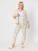 Tuscan Bloom Print Pant - Latte White