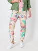 Desert Rose Floral Print Slim Leg Pant - Pink/Multi rc&co