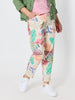 Desert Rose Floral Print Slim Leg Pant - Pink/Multi rc&co