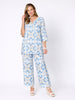 Portofino Print Wide Leg Pant - Cornflower Multi