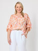 Tuscan Sunset Print Top - Mandarin Multi