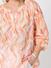 Tuscan Sunset Print Top - Mandarin Multi