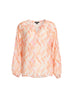 Tuscan Sunset Print Top - Mandarin Multi