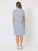 Sailor Stripe Print Polo Dres - Navy/White