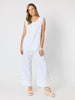 Bayview Wide Leg Linen Pant - White