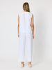 Bayview Wide Leg Linen Pant - White