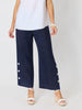 Bayview Wide Leg Linen Pant - Navy