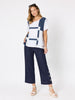 Bayview Wide Leg Linen Pant - Navy