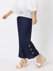 Bayview Wide Leg Linen Pant - Navy