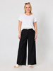 Luella Wide Leg Linen Pant - Black rc&co