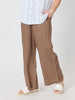 Luella Wide Leg Linen Pant - Mocha rc&co