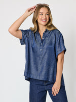 Urban Chic Diamante Top - Dark Denim