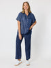 Urban Chic Diamante Top - Dark Denim rc&co