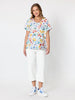 Picnic Print Top - Azure Multi RC&CO