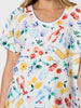 Picnic Print Top - Azure Multi RC&CO