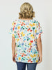 Picnic Print Top - Azure Multi