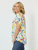 Picnic Print Top - Azure Multi