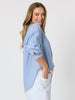 Seaview Stripe Print Cotton Shirt - Blue/White rc&co