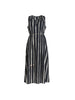 Sunset Safari Sleeveless Stripe Print Dress - Black/Ivory r&co