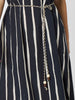 Sunset Safari Sleeveless Stripe Print Dress - Black/Ivory r&co