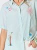 Beachcomber Embroidered Shirt - Olive White rc&co