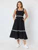 Casablanca Ric Rac Sundress - Black rc&co