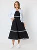 Casablanca Ric Rac Sundress - Black rc&co