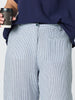 City Stripe Print Straight Leg Pant  - Navy/White RC&CO