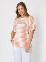 Charmed Stripe Print Tee - Ginger