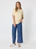 Charmed Stripe Print Tee - Lemon rc&co